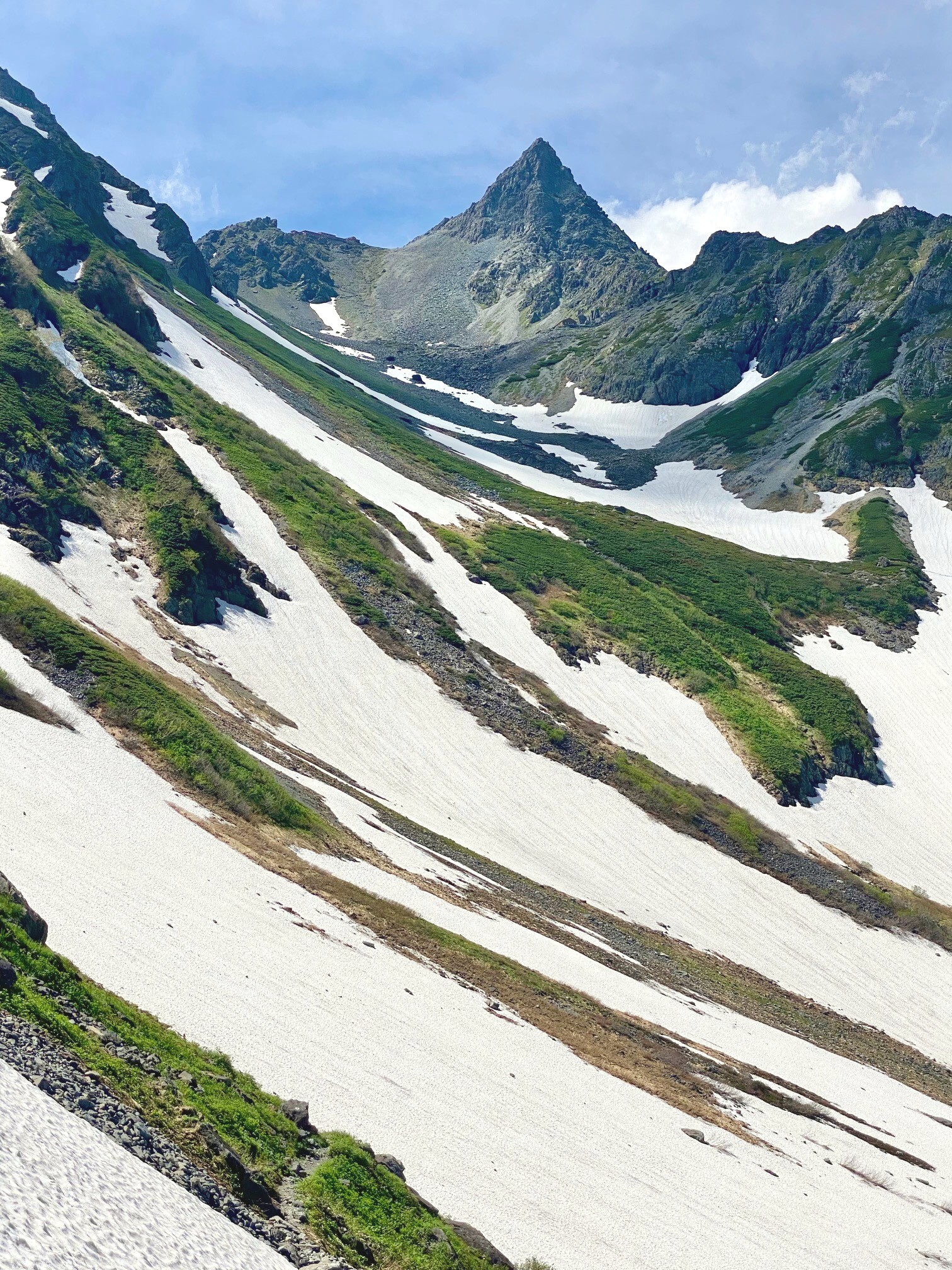 槍沢登山道残雪状況 | 槍沢ロッヂ | 槍ヶ岳山荘グループ